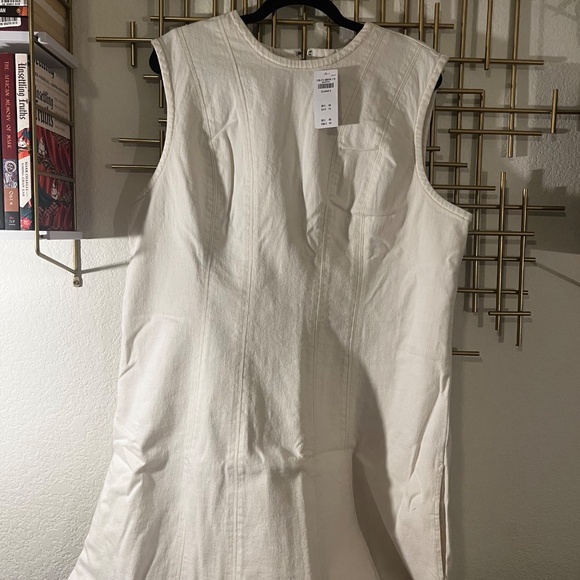 The A&F Mila High-Neck Denim Mini Dress - Picture 3 of 4